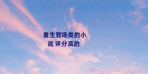 重生官场类的小说 评分高的